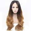 Brown synthetic lace front wigs Ombre Blond Synthetic Hair Lace Front Wigs for Black Women
