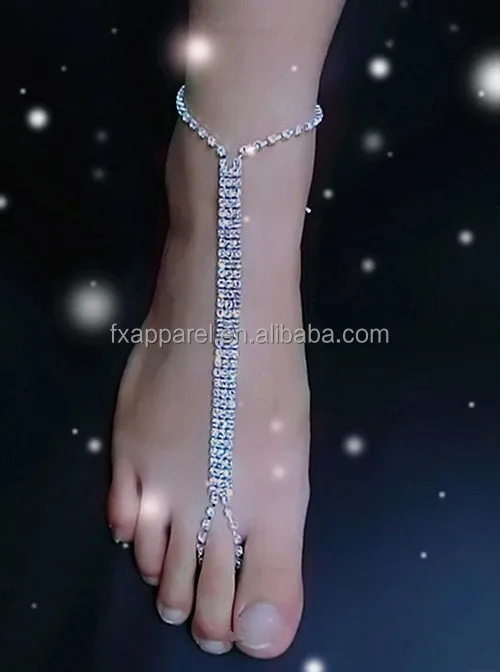 
New Wedding Decorative Diamond Rhinestone Tensible Ankle Chain G0010 