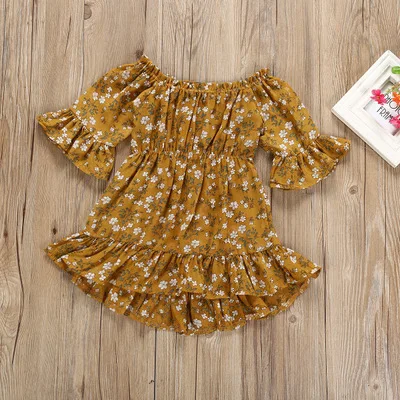 

Wholesale 2019 New Summer Small floral Girl Princess Girl Dress Free Shipping