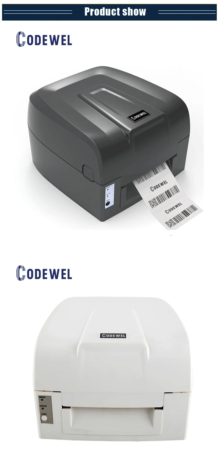 high quality waterproof aluminium software godex thermal barcode sticker color label printer