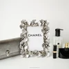 Beautiful polyresin gold and silver leaf shape good photo frame