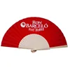 [I AM YOUR FANS]Personalized fabric Wooden Hand Wedding Fan Favors Gifts For Guests