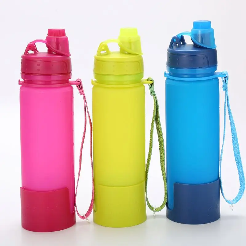 

bpa free sports bottle/drinkware/silicone sport water bottle/Promotional items, Green rose red yellow