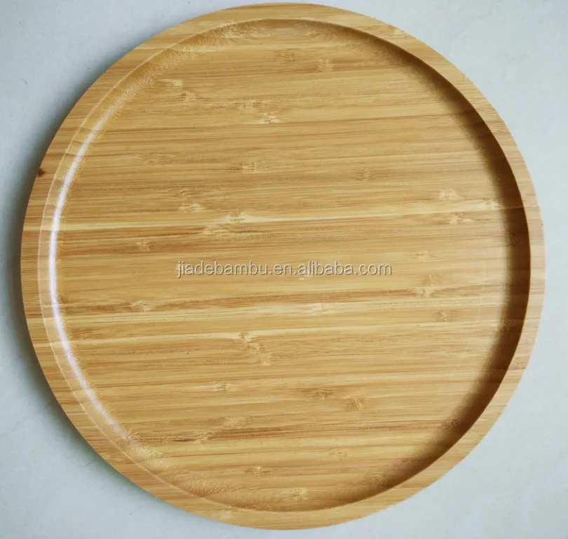 Supply 100 Natural Solid Bamboo Dish For Hotel Serving Dinner Plate