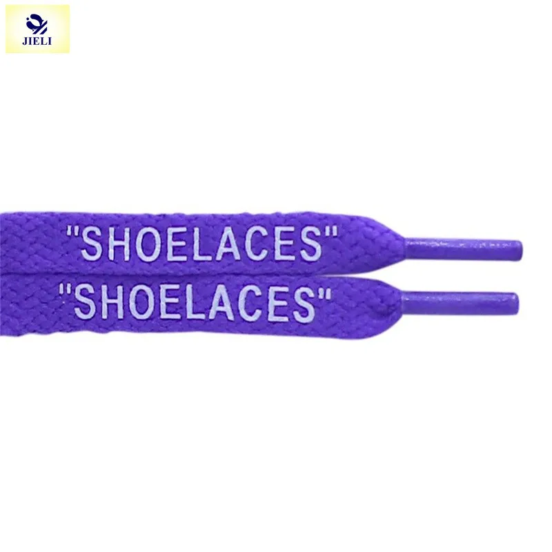 Jieli Flat Design Bulk Custom Printed Shoelaces No Minimum For Shoes