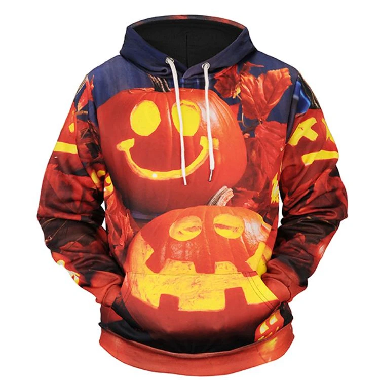 

Autumn New Fashion Couple Hoodie 3D Digital Printing Christmas Halloween Pullover, As the picture