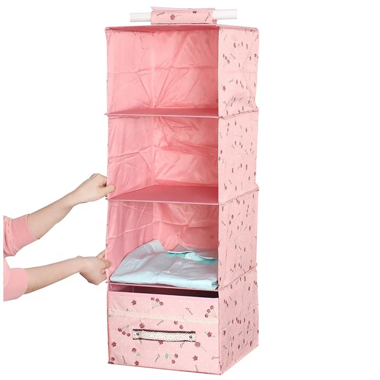 

Pink Hanging Storage Organize Wall Pocket Storage Organise Wardrobe Case, Customized color