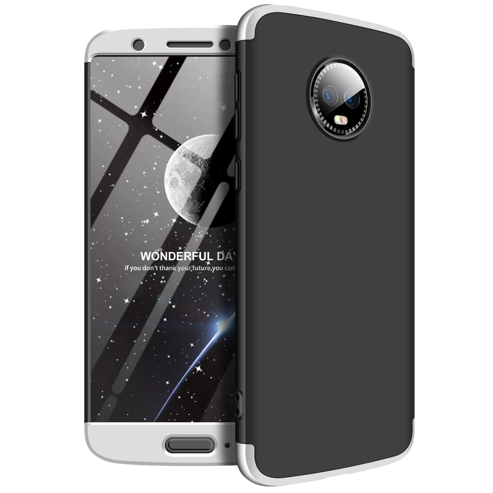 360 cover Removable 3in1 Hard PC Shield Back Cover Case for Motorola moto G6