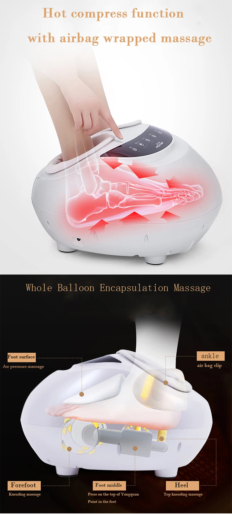 Black Foot Massage Equipment,Vibrating Electric Foot Massage Machine