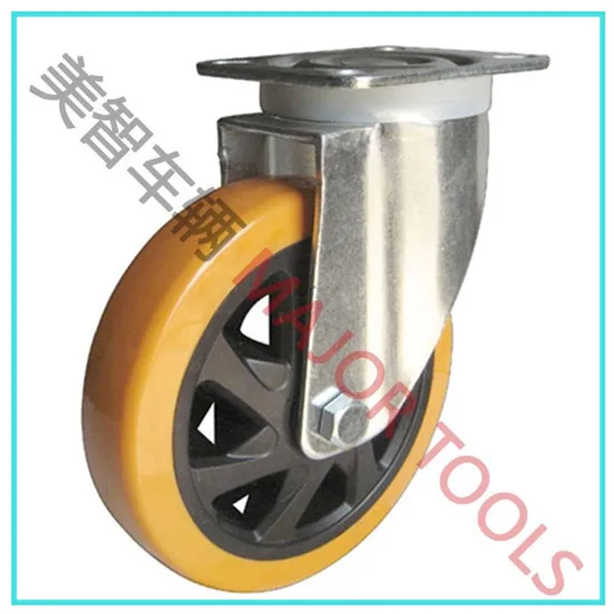 6" Medium duty medical bed swivel caster wheels bracket with brake made in china