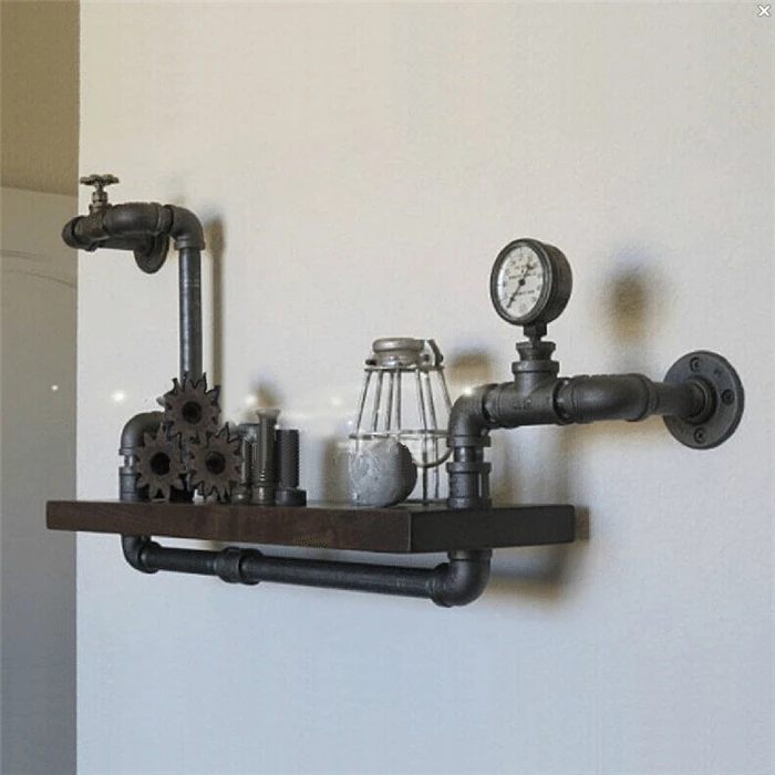 

Vintage Industrial retro Decorate home furniture Storage rack, Black
