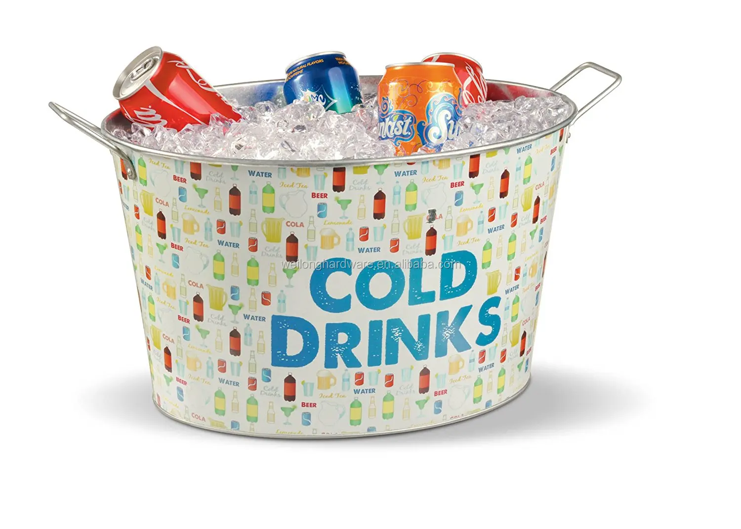 Large Oval Galvanized Steel Drink Tub - Buy Metal Ice Bucket,Galvanized
