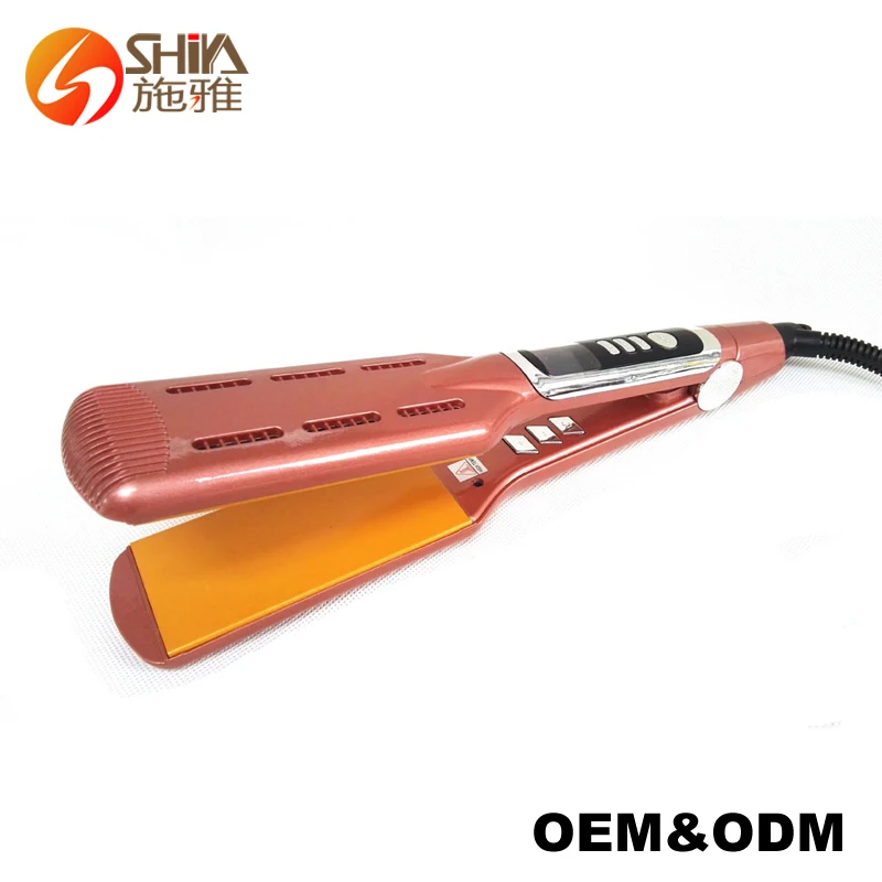 

2019 New hair straightener flat iron C free to switch F Salon Use As seen as on TV, White;apricot