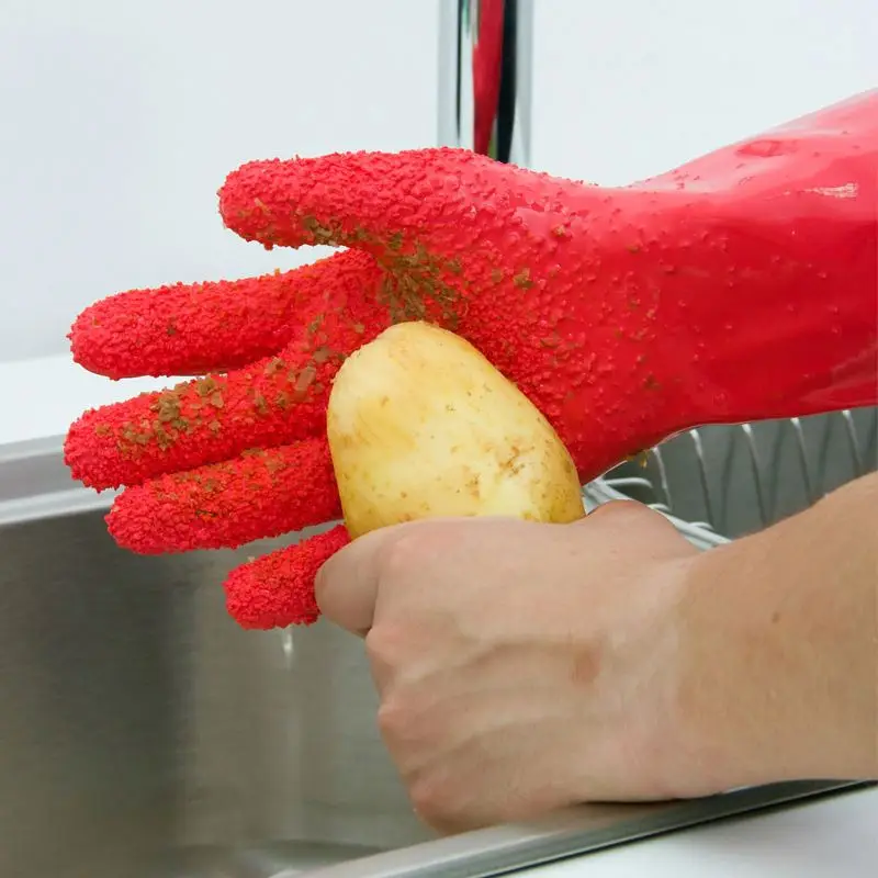 

1 Pair Waterproof Quick Peeling Potato Scrubbing Gloves Vegetable Cleaning Tools, N/a