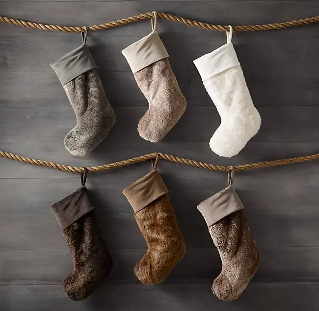 
CFP G238 Stocked Christmas Gift Blank Faux Fur Christmas Stockings 