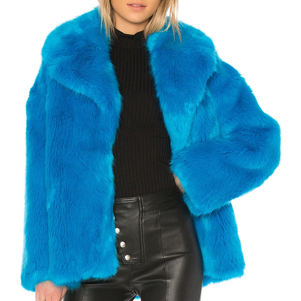 

2019 Winter Fashion Faux Fur Short Coat Women Faux Fur Coat