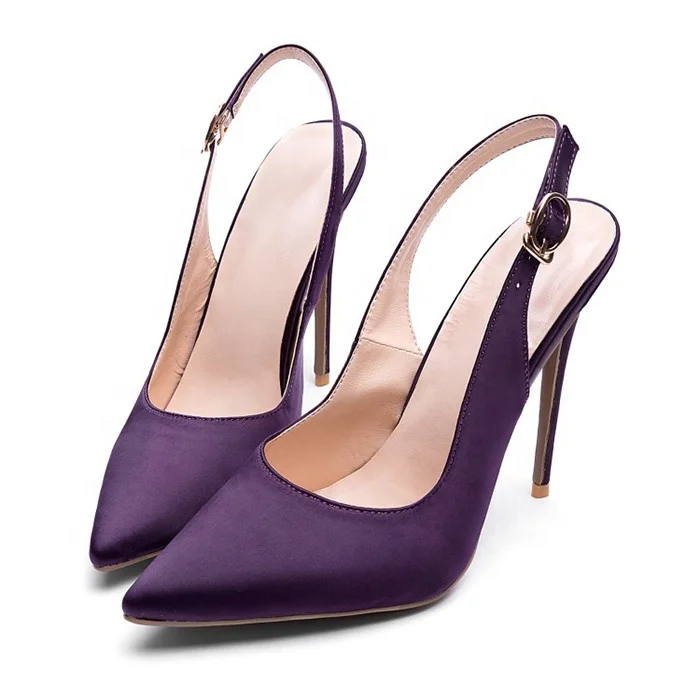 Comfortable Design Wholesale Women's Pointed Toe Stiletto High Heel Satin Wedding Dress Pumps.jpg