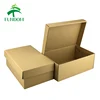 custom logo accept cheap recycled folding die cut plain brown paper shoes packaging box for sneaker
