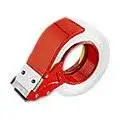 2" Portable Packing Tape Dispenser for Industry Shipping Box w/ 75 FT Clear Tape