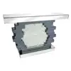 luxury tennant rectangular layered block shapes in a mirrored glass finish Console Table