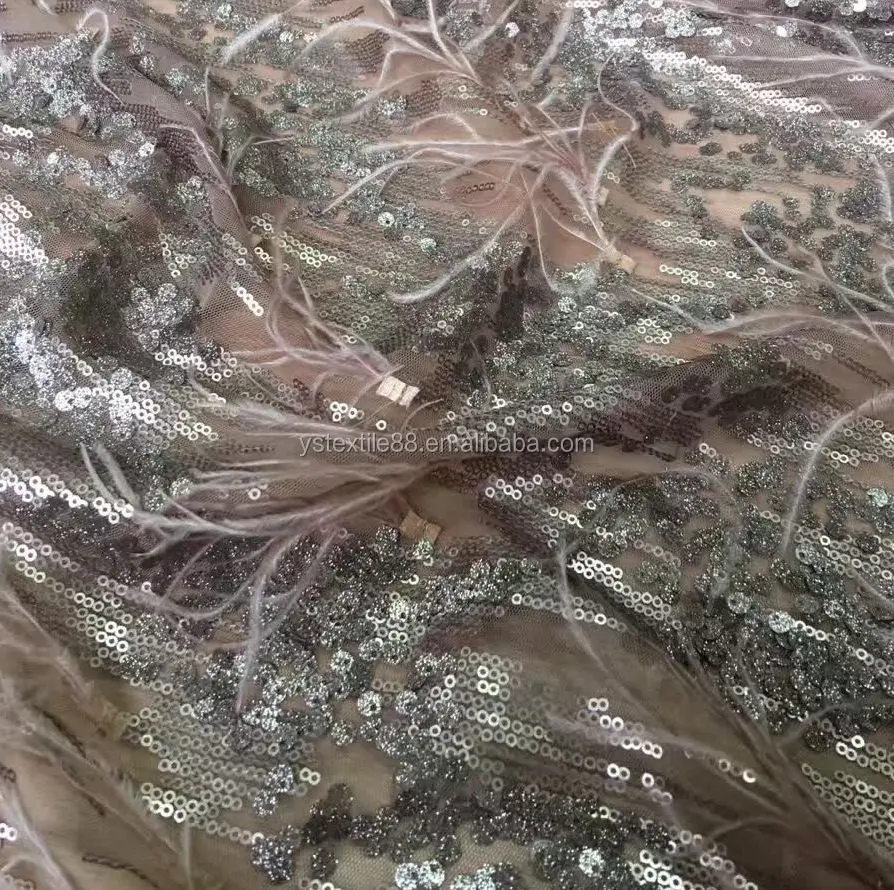 feather lace fabric