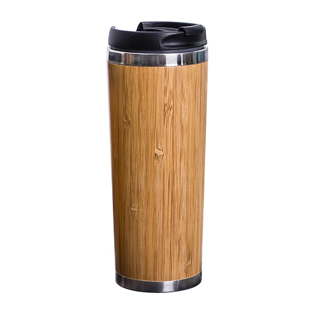 

OEM factory wooden custom travel mug coffee cup with leakproof lids, Natural bamboo color