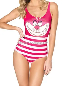 Alice Au Pays Des Merveilles Cheshire Chats Imprimer Mignon Maillot De Bain Femme Monokini Buy Maillots De Bain Femme Mignonmaillots De Bain Femme