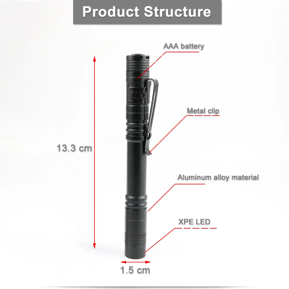 120 lumens torch led aaa battery aluminum alloy mini lampe de poche led supplier