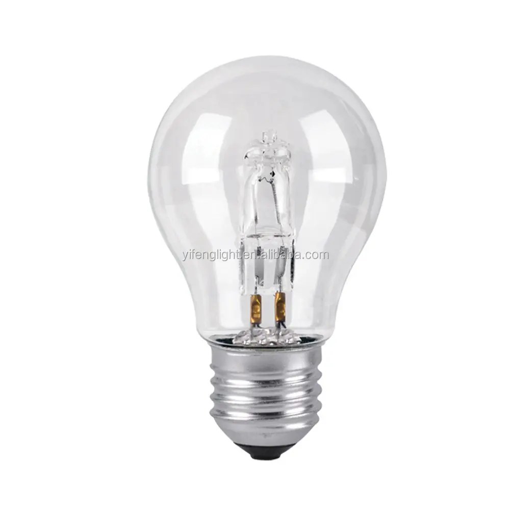 HALOGEN A19 Warm White, Clear, Standard Household Dimmable Light Bulb. 60 Watt Equivalent (only 43w used!)