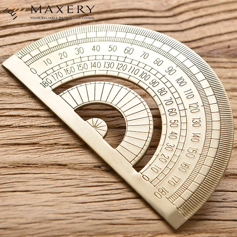 
Maxery Vintage Brass Semicircle Protractor  (62208033750)