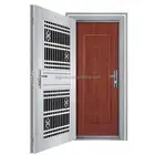 Simple Separate Steel Wood Double Door Designs Entry Door