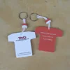 OEM T-shirt shape promotion eva foam keychains / printing logo on 2 sides floated key ring