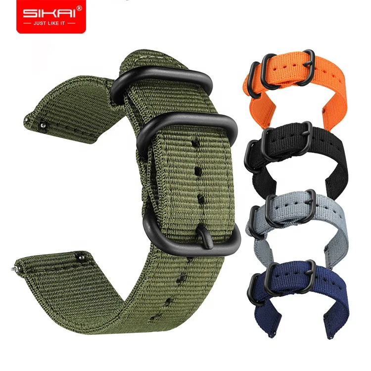 

SIKAI Quick Release Thickened Canvas Watch Belt  Nylon Watch band For Samsung Gear S3 S2 Smart Watch