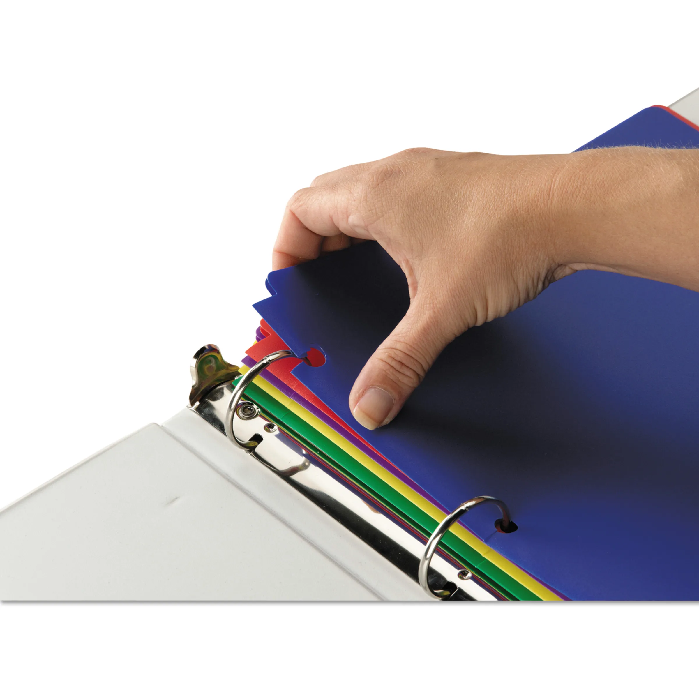 
Two-Pocket Heavyweight Poly Portfolio Folder with Three-Hole Punch Plastic File Folder with 2 Pockets Office Supplies 