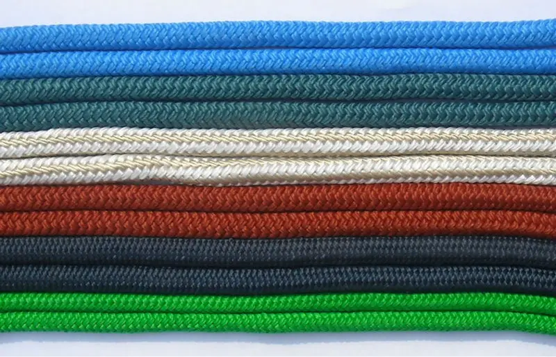 High quality customized package and size double braided polyester nylon mooring marine rope line