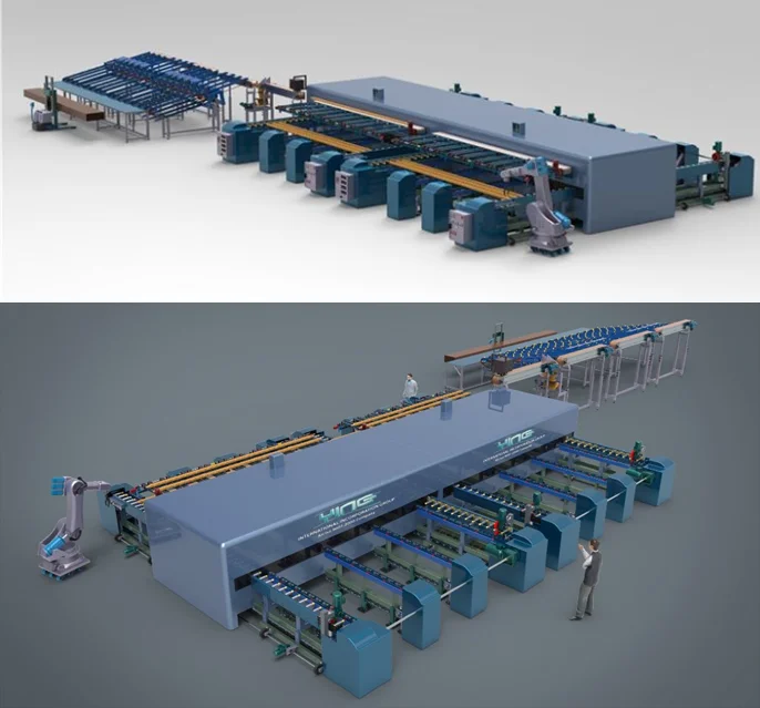 
High capacity automatic continuous sublimation equipment for aluminium profile YM-2 