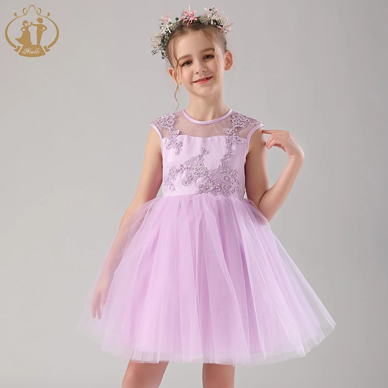 

Nimble Latest Designs Many Colors Kids Party 4-12 years Formal Wedding Flower Girl Princess Girl Dresses