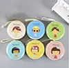 Customized cartoon Christmas Decoration kids gifts Mini Zipper Round Coin Purse storage box for earphone cable small things
