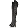 wholesale no lace platform high heel leather knee high italian woman sexy winter latex boots