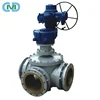 China Wenzhou Carbon Steel Remote Control 3 Way Electric Full Bore Ball Valve