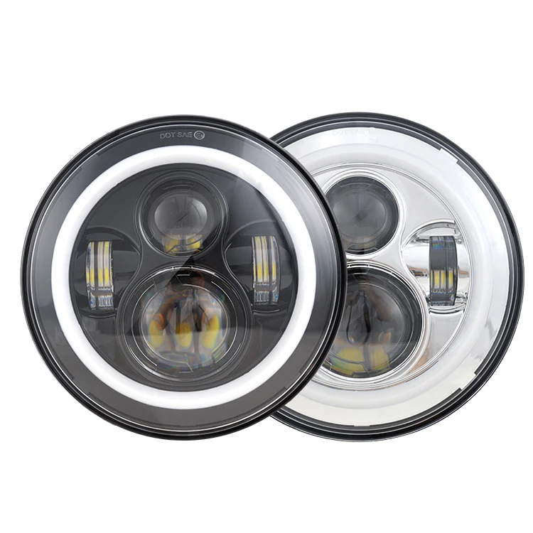 Low Beam CLASSIC MINI 7" LED Halo Headlamp Headlight Conversion High