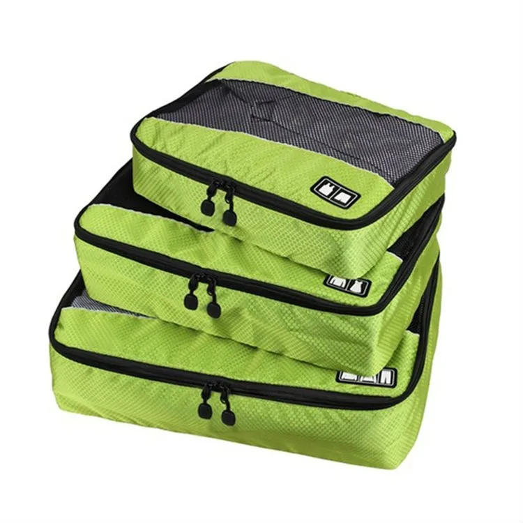 Portable brand 3 piece set traveling storage bags luggage organizer travel packing cubes