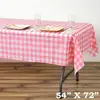 Light Green Check Design PEVA Table Cloth