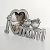 manufacturers direct Fabric aluminum alloy champagne embossed heart-shaped photo frame MUM's day gift box photo frame