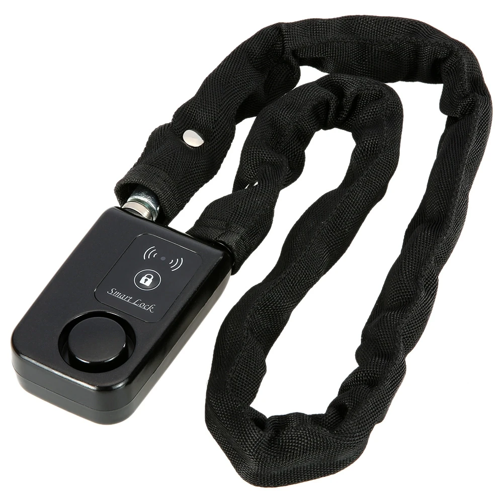 

wireless gadget smartlock anti theft alarm chain padlocks for cycling/motorycle/door/e-scooter app control bike lock, Black, blue, red