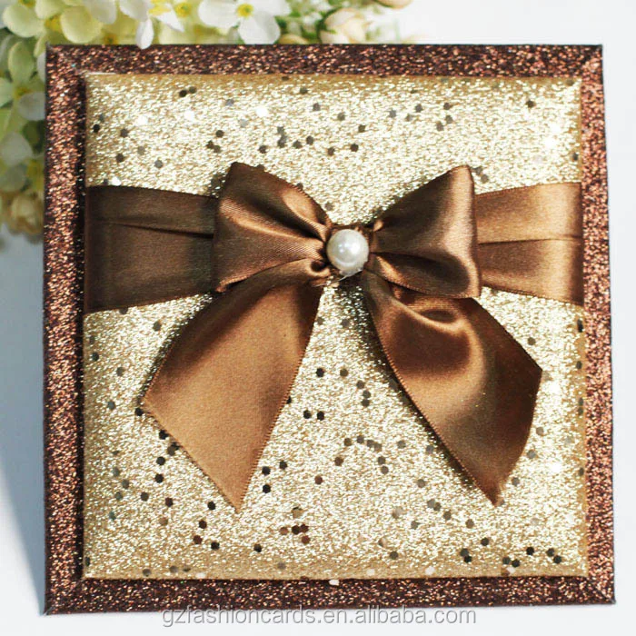 2014 Luxury Diy Boxed Wedding Invitations With Ribbon And Buckle