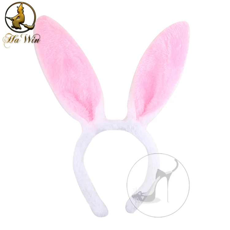 Colorful Plush Rabbit Ear Headbands Party Hairbands Buy Bunny Ear