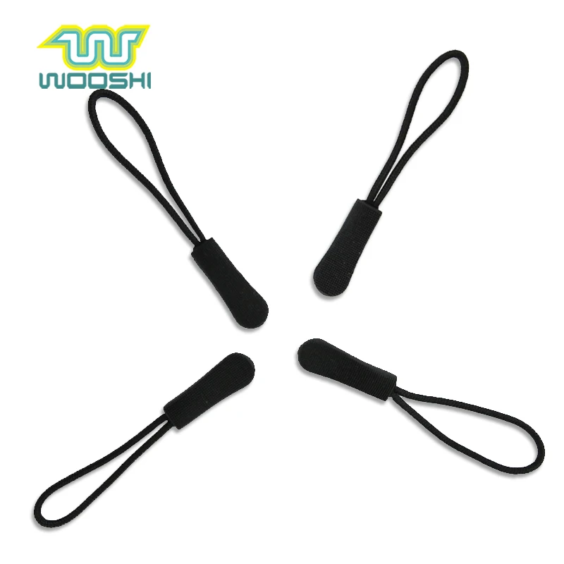 Custom Color Pvc String Zipper Pull For Shoulder Bag Soft Tpu Cord