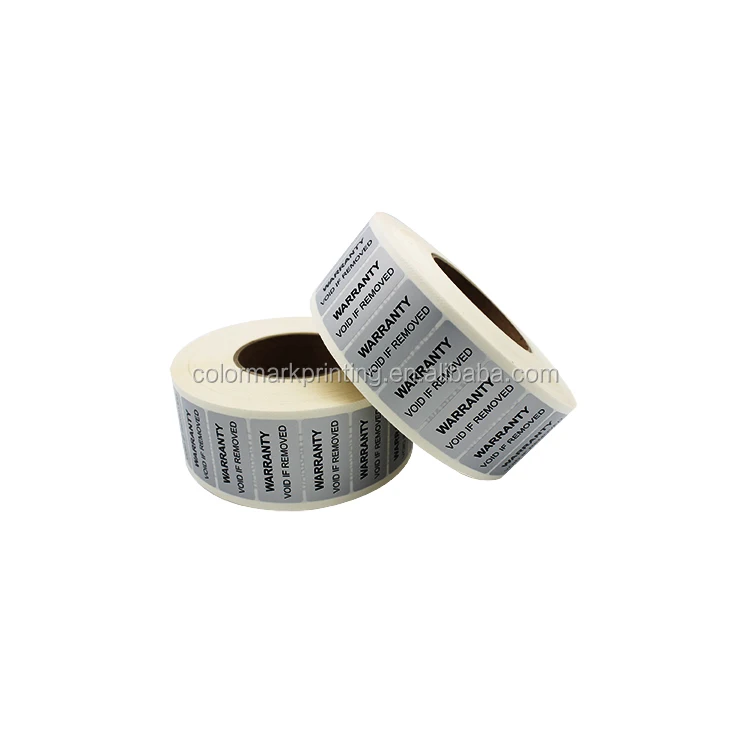Labelogix 100 Custom Printed Security Void Labels – Small 1 X 0.5 Inch Asset Stickers Seals