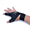 Outdoor Night Fishing Glove 2 LED Flashlight Magic Strap Work Gloves Light